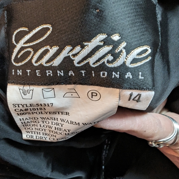 Size 14 black grad/formal gown with beading - Picture 5 of 5